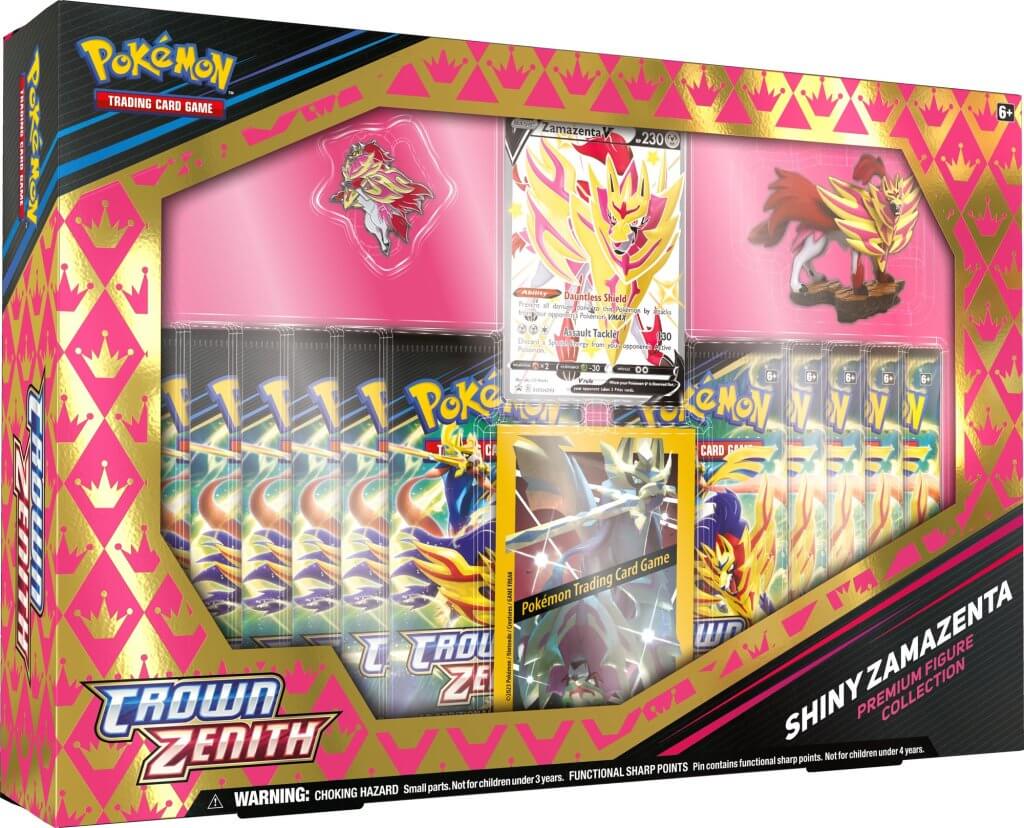 POKÉMON TCG Crown Zenith Shiny Zacian/Zamazenta Figure Box