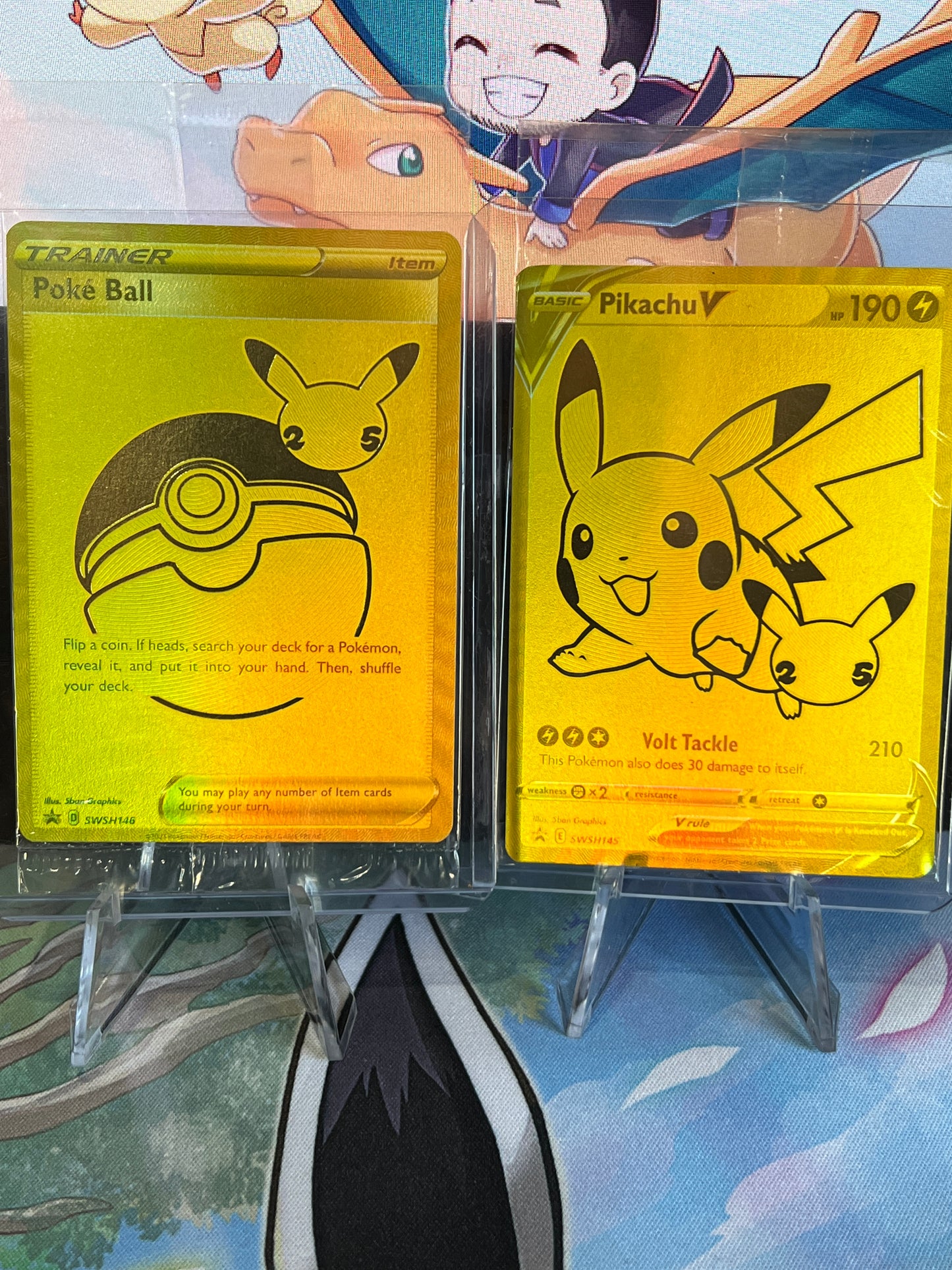 Gold Pikachu V & Gold Poké Ball (sealed)